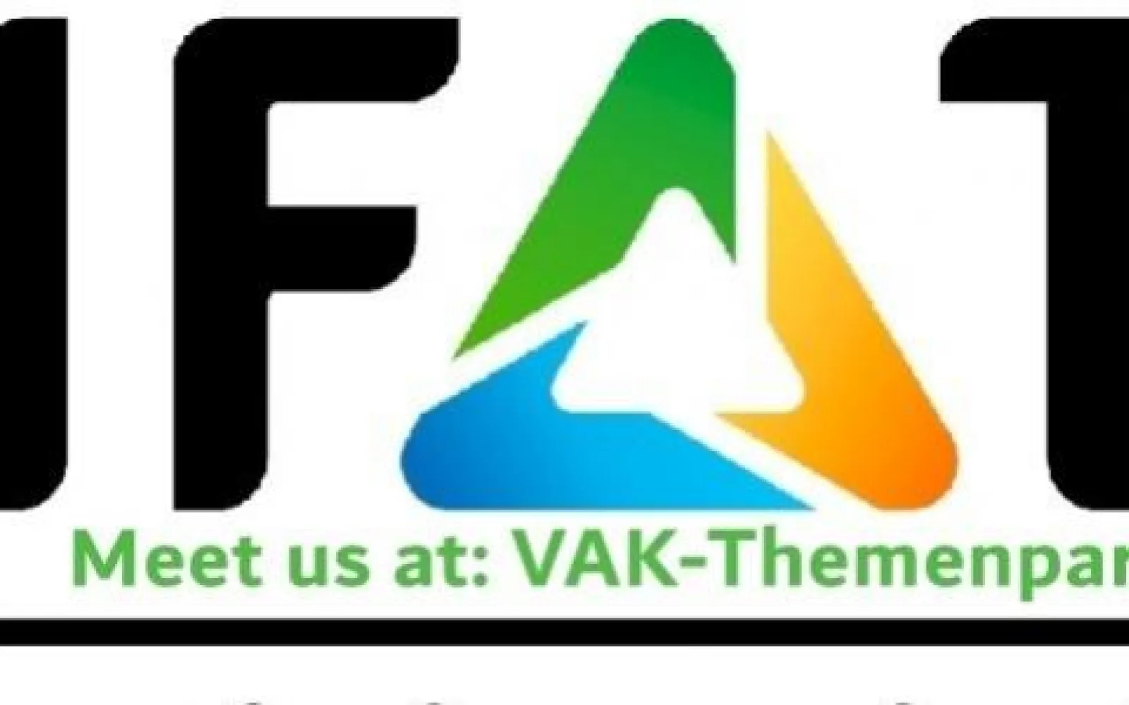 IFAT-Logo mit dem Hinweis „Meet us at: VAK-Themenpark“